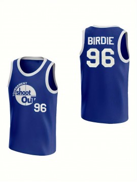 Tournament Shoot Out Basketball Jersey 96 Blue Basketball Vest Stitched Movie Jersey For Men S-3XL