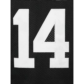 Men'S # 14 Black Basketball Shirt - V-neck Design Breathable Polyester Fiber Suitable For Training, Competition, And Casual Wear S-3XL