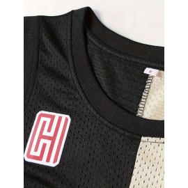 Men's #23 -Inspired Basketball Jersey, Breathable & Quick-Dry Nylon/Spandex Mesh Tank Top with Sleeveless Crewneck - Ideal for Training & Sports Events