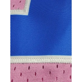 Men's #1 Pink Basketball Jersey with Embroidery, Breathable V-Neck Sleeveless Sports Uniform for Summer Training & Casual Wear