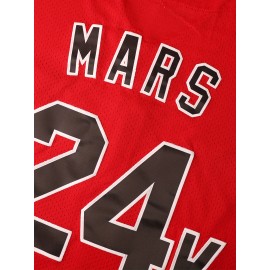 Men's #47 24K Baseball Jersey Magic Red Size S-XXXL Stitched Name And Number