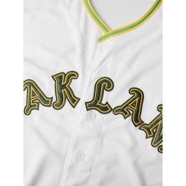 Men's 1968 Oakland #9 Vintage Baseball Jersey - Retro Sleeveless Design with Details, Moisture-Wicking Polyester, V-Neck, Button-Up Closure, Perfect for Sports, Parties & Casual Wear, Baseball Apparel | Retro Sports Outfit | Knit Construction