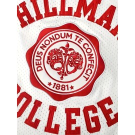 Men's Hillman College #9 Basketball Tank Top - Breathable, Moisture-Wicking Polyester with Letter & Number, Sleeveless Athletic Uniform for All Seasons