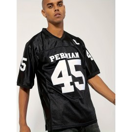Mens Boobie Miles Retro Football Jersey - Premium Embroidered Stitching, Iconic V-Neck, Classic White Rugby Style, Showcasing Bold Number #45 For Unmatched Team Spirit