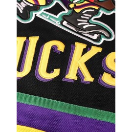 Men'S Ice Hockey Jersey #99 Adam Banks Mighty Ducks 90s Movie Retro Vintage Black