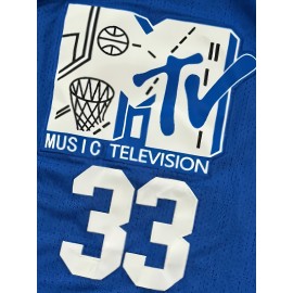 Men'S # 33 Blue Embroidered Breathable Polyester Basketball Shirt - Sleeveless Loose Fit Suitable For Casual And Team Sports Summer Outdoor Training S-3XL