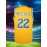 Men's #22 Embroidered Basketball Jersey - 100% Polyester, V-Neck, Sleeveless - Perfect for Training & Streetwear, Spring/Summer/Fall, American Basketball, Yellow