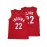 22 Basketball Suit Stitched Men's Polyester Round Neck Retro Sports Vest In Red S-3XL