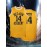 Men's Yellow Basketball Jersey #14 - Breathable Polyester Loose Fit Round Neck Embroidered Design for Sports & Casual Wear - Machine Washable - Ideal for Team Games, Outdoor Activities, and Parties