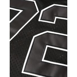 Men'S # 72 Black Breathable Basketball Jersey, Casual Sports Sleeveless Vest, Polyester Fiber Round Neck, Perfect For Team Sports, Outdoor Activities, Size S-3XL