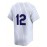 Women's Plus Size New York #12 Baseball Jersey - White & Blue Striped Retro Design, Moisture-Wicking, Breathable Polyester, UV Protection, Fade Resistant, Perfect for Training, Parties & Gifts for Baseball Fans
