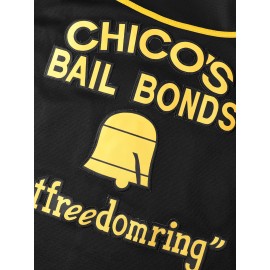 Bad News Bears 3 Varsity Jersey - Classic 1976 Movie Style, Black & Yellow with Orange Accents, Button-Up Front, Moisture-Wicking Polyester, Sizes S-XL for Boys & Girls, Youth Sports Apparel | Sporty Youth Outfit | Polyester Fabric