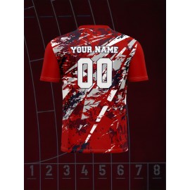 Custom Youngsters' Soccer Jersey - V-Neck, Quick-Dry Fabric, Personalized Name & Number - Perfect for Sports & Casual Wear, Perfect for Outdoor