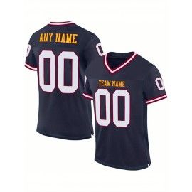 Customized blank football jerseys, multi-color, personalized printed names, numbers and logos for sports shirts, custom football jerseys, breathable sports patterns, suitable for sports teams, parties or couple outfits