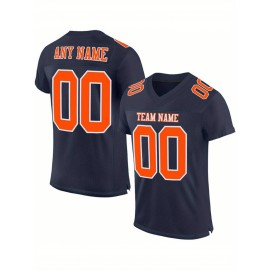 Customized large-sized black football jerseys, Women's sports uniforms and sweatshirts, personalized team names and numbers