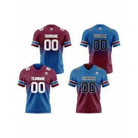 Customized plus-size Women's football jerseys, personalized team and digital number football short-sleeved shirts as gifts for female fans