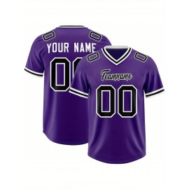 Custom Football Jersey Personalized with Team Name & Number - Women's Large Size Sports Shirt, Navy Blue & Red Color Scheme, Non-Stretch Fabric for Soccer, Team Uniforms, Gifts - Easy-Care Athletic Apparel, Sleeve Stripes, Detailing