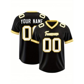 Custom Football Jersey Personalized with Team Name & Number - Women's Large Size Sports Shirt, Navy Blue & Red Color Scheme, Non-Stretch Fabric for Soccer, Team Uniforms, Gifts - Easy-Care Athletic Apparel, Sleeve Stripes, Detailing